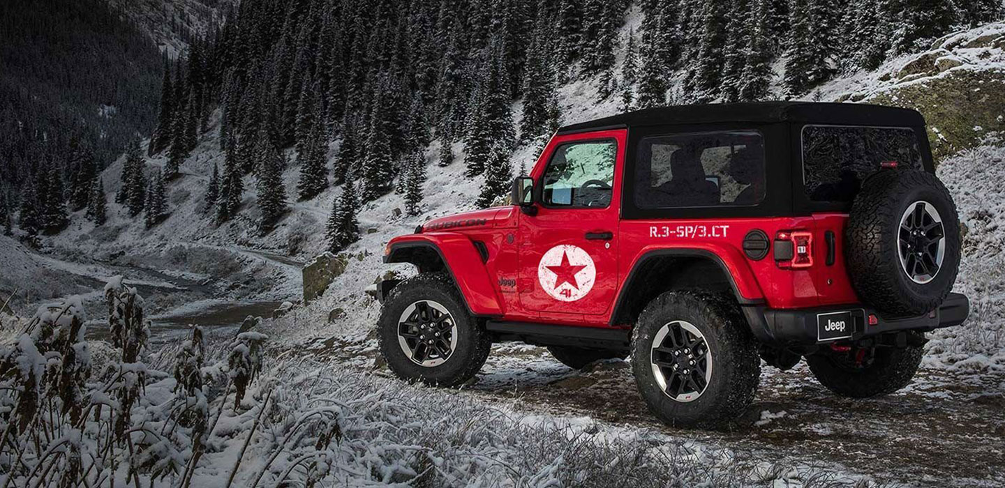Red Jeep Wrangler