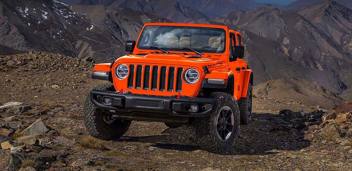 Orange Jeep Wrangler Unlimited